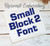 Small Block Machine Embroidery Font - Version 2