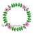 Flower Wreath Monogram Frame Machine Embroidery Design