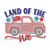 Land Of The Free Sketch Style Truck Machine Embroidery Design