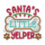 Santa's Little Yelper Applique Christmas Machine Embroidery Design