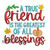 A True Friend Is The Greatest Of All Blessings Machine Embroidery Design