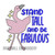 Stand Tall & Be Fabulous Sketch Machine Embroidery Design Flamingo