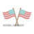 Crossed American Flags Machine Embroidery Design #2