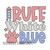 Ruff White Blue Sketch Machine Embroidery Design Dog Pet Lover