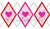 Applique Argyle With Hearts Pattern Machine Embroidery Design