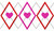 Applique Argyle With Hearts Pattern Machine Embroidery Design