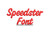 Speedster Machine Embroidery Font Alphabet