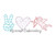 Raggy Applique Peace Love Cupid Machine Embroidery Design