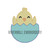 Small Sketch Chick in an Egg Machine Embroidery Design
