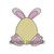 Small Sketch Easter Egg With Bunny Ears & Feet Machine Embroidery Design