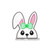 Applique Bunny Peeker With A Bow Machine Embroidery Design