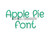 Apple Pie Machine Embroidery Font Alphabet