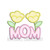 Zig Zag Applique Mom With Flowers Machine Embroidery Design
