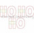 Raggy Applique Ho Ho Ho w/ Belt Machine Embroidery Design