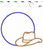 Zig Zag Applique Cowboy Hat Initial or Monogram Frame  Machine Embroidery Design