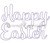 Raggy Applique Happy Easter Machine Embroidery Design