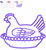 Hen on Nest Applique Machine Embroidery Design