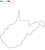 Large Raggy Applique State of West Virginia Machine Embroidery Design