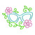 Sunglasses with Flowers Machine Embroidery Design