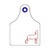 ITH Ear Tag Shaped Bag Tag with Show Ewe Sheep Machine Embroidery Design