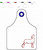 ITH Ear Tag Shaped Bag Tag with Show Ewe Sheep Machine Embroidery Design