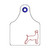 ITH Ear Tag Shaped Bag Tag with Show Goat Machine Embroidery Design