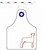 ITH Ear Tag Shaped Bag Tag with Show Lamb Machine Embroidery Design