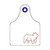 ITH Ear Tag Shaped Bag Tag with Show Pig Machine Embroidery Design