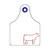 ITH Ear Tag Shaped Bag Tag with Show Steer Machine Embroidery Design