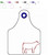 ITH Ear Tag Shaped Bag Tag with Show Steer Machine Embroidery Design