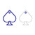 ITH Spade Shaped Bag Tag Machine Embroidery Design