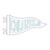 Colonels Wavy Pennant Flag Bean Stitch Raggy Applique Machine Embroidery Design