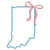 Zig Zag Indiana IN with a Bow Applique Machine Embroidery Design