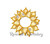 Applique Sunflower Monogram or Initial Frame Machine Embroidery Design