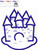 Applique Sand Castle Machine Embroidery Design