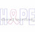 Raggy Applique Hope w/ Breast Cancer Ribbon Machine Embroidery Design