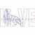 Raggy Applique Tiger Love Machine Embroidery Design (Version 2)