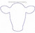 Raggy Applique Cow Face Machine Embroidery Design