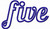 Applique Word "Five" Machine Embroidery Design