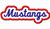 Applique Mustangs Team Name Machine Embroidery Design