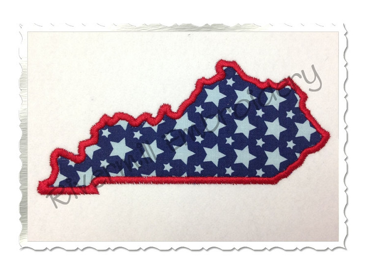 State of Kentucky Applique Machine Embroidery Design