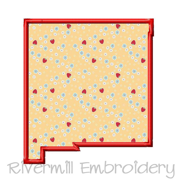 Applique State of New Mexico Machine Embroidery Design