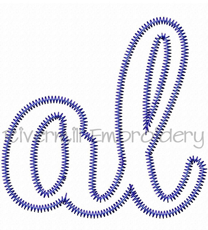 Zig Zag Applique Alabama "al" Machine Embroidery Design