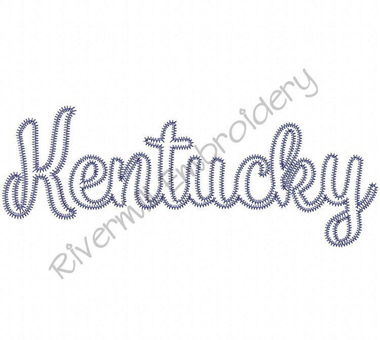 Large Zig Zag Applique Kentucky Machine Embroidery Design