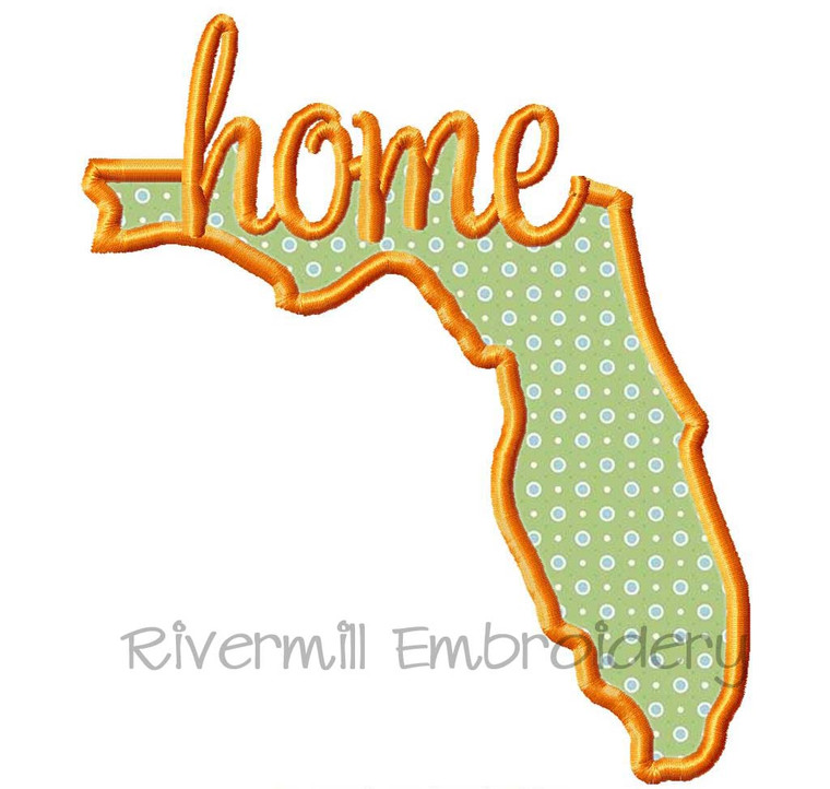 Applique Florida Home Machine Embroidery Design