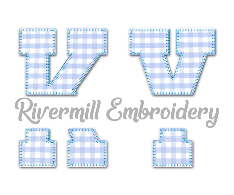 Blanket Stitch Applique Split Kentucky Machine Embroidery Design (Version 2)