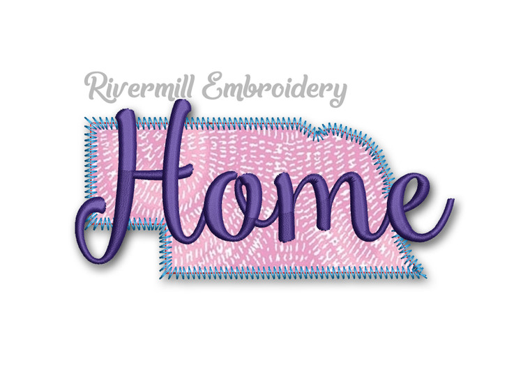 Zig Zag Applique Nebraska Home Machine Embroidery Design