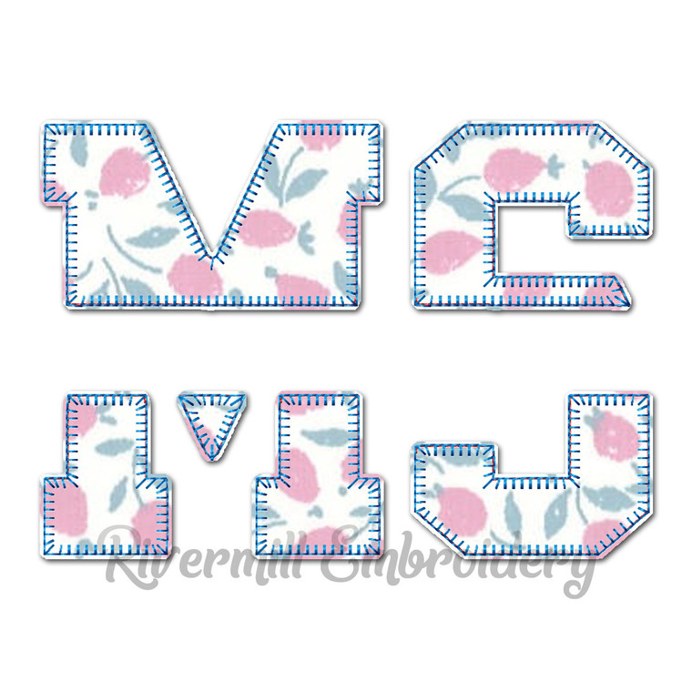 Blanket Stitch Applique Split Mississippi Machine Embroidery Design