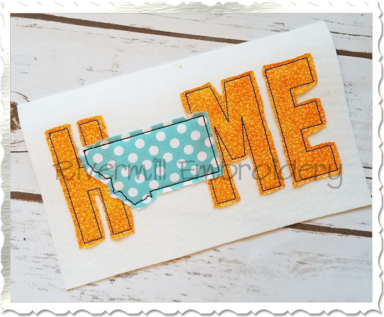 Raggy Applique Montana Home Machine Embroidery Design