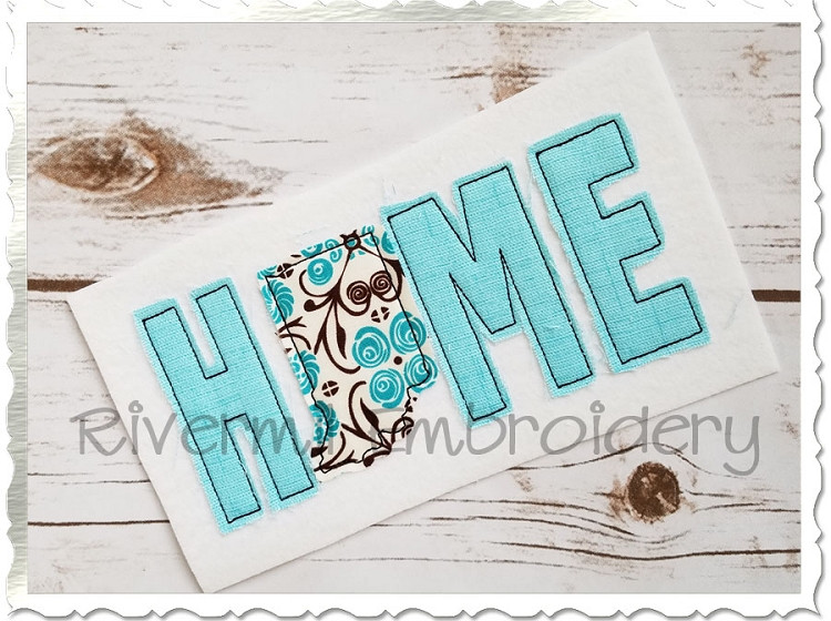 Raggy Applique Indiana Home Machine Embroidery Design